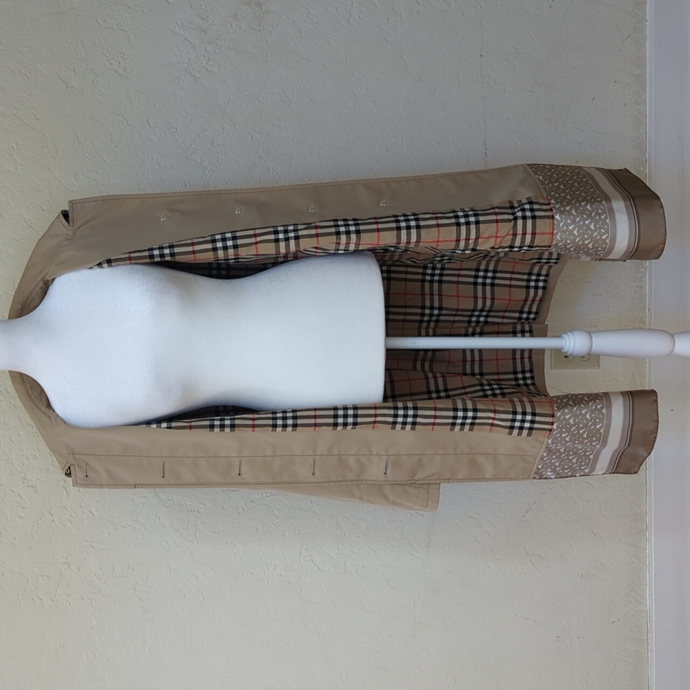 Burberry Runway Collection Pale Honey Scarf-Layer Trench Coat Size 6 - Picture 12 of 17